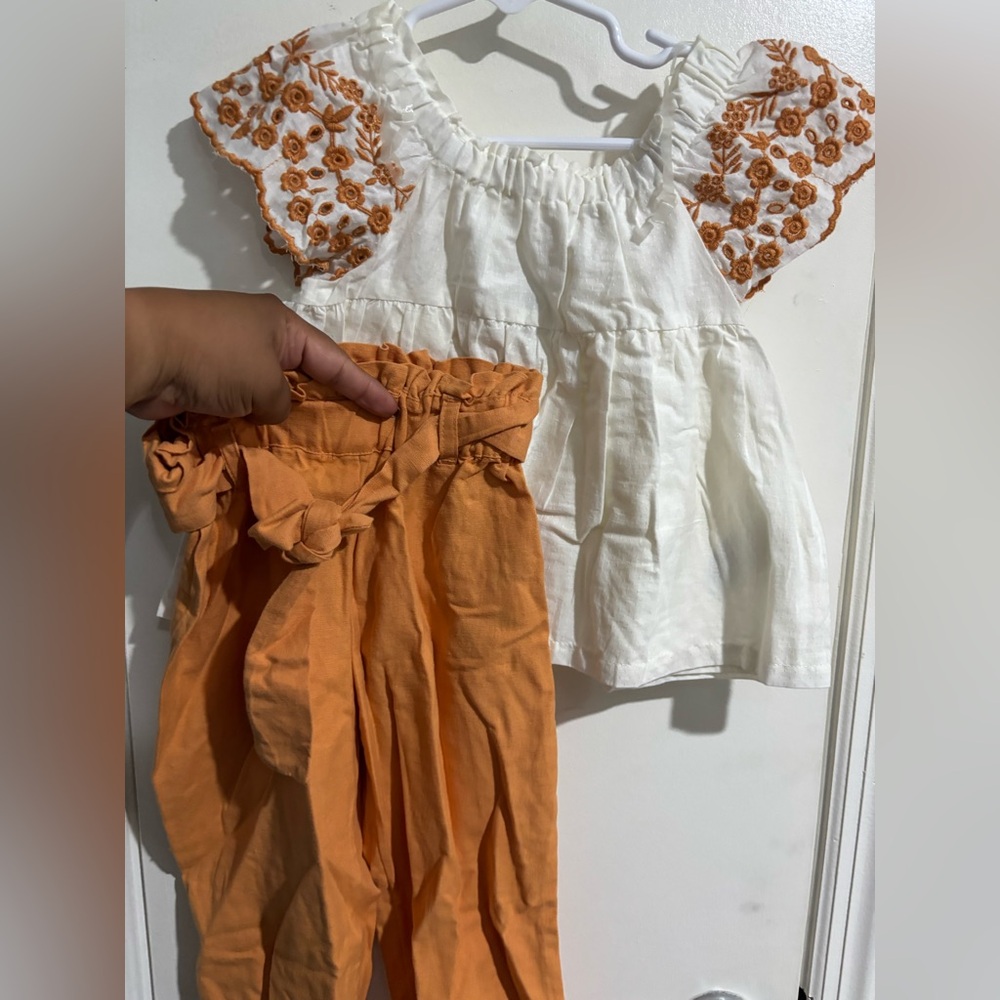 Joie White and Orange Baby Ensemble